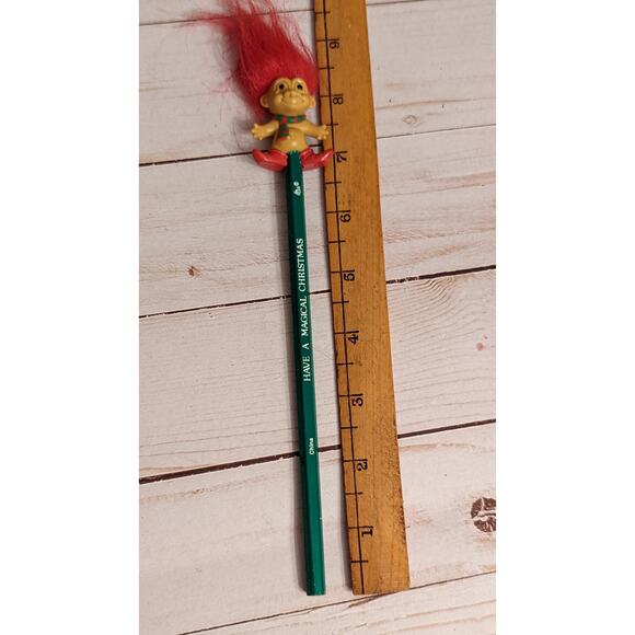 New Vintage Russ Troll Christmas Pencil - Picture 5 of 5